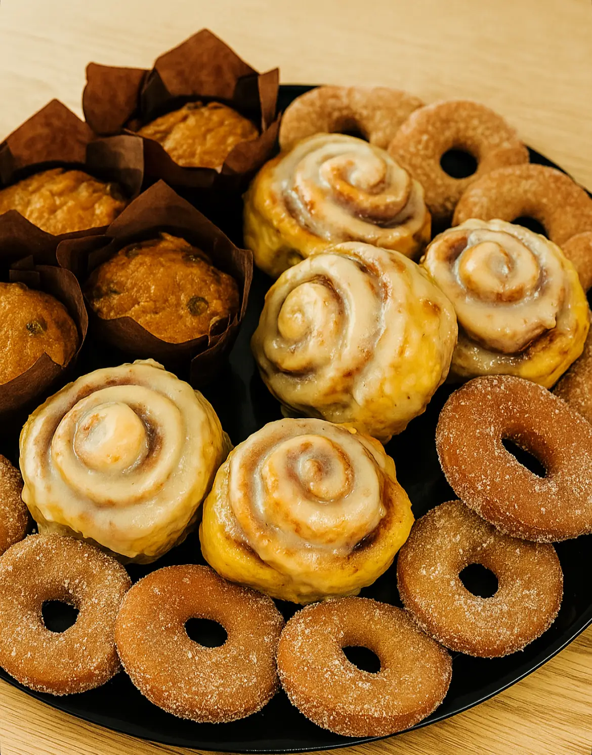 a delicious assortment of fall feature seasonal baked goods